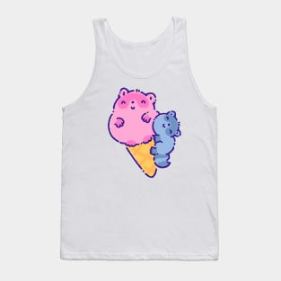 Raccoon ice cream Tank Top